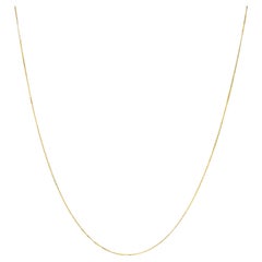 Solid 14K Yellow Gold Classic Box Chain Necklace Unisex Chain- Size 20 Inches