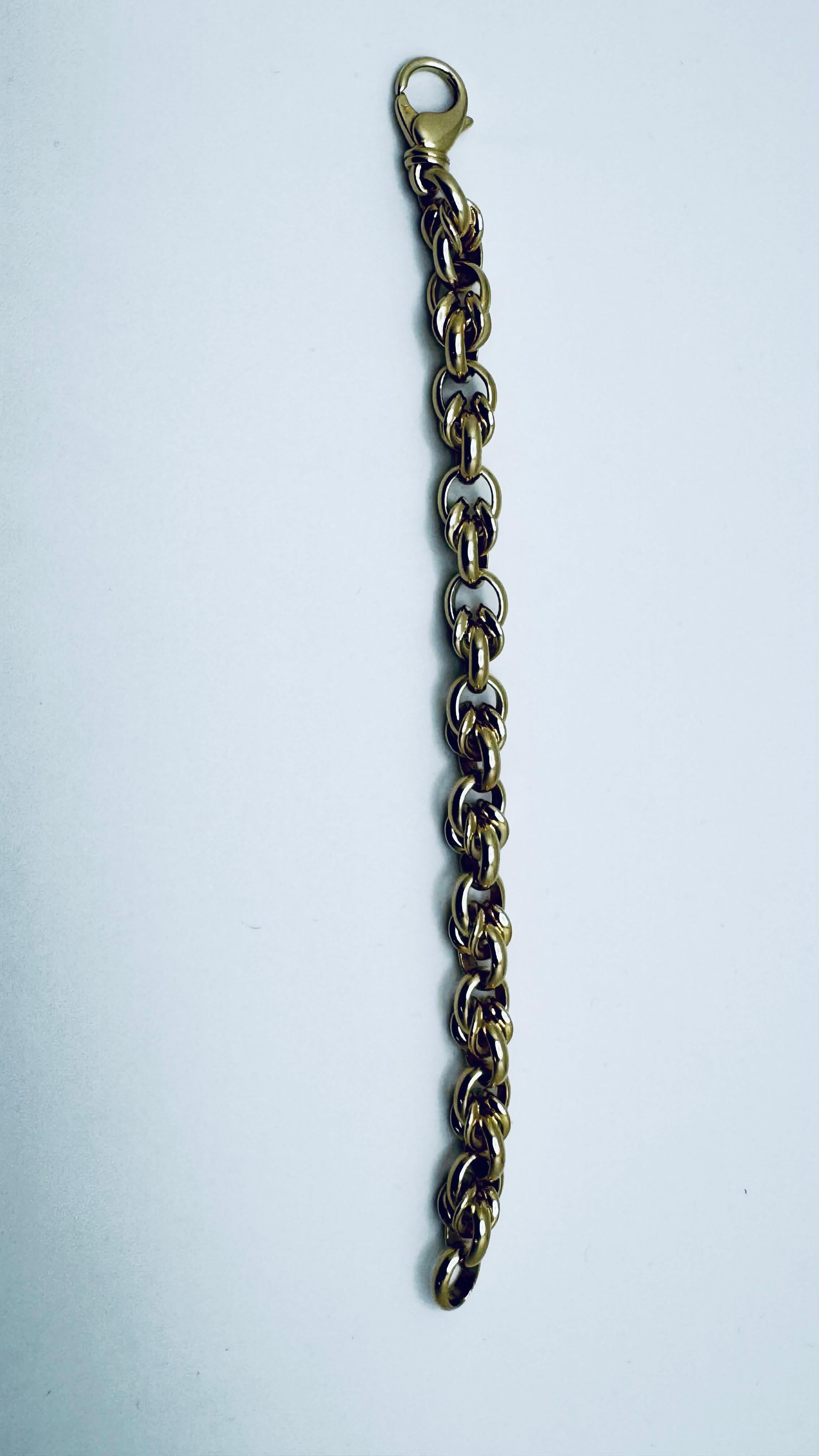 Solid 14k Yellow Gold Double-linked Cable Chain B… - image 2