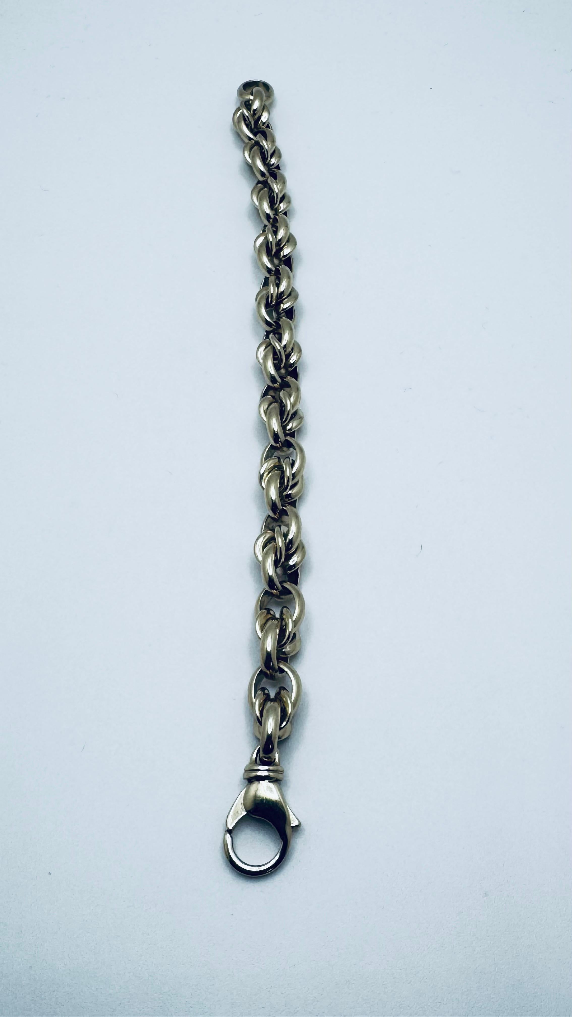 Solid 14k Yellow Gold Double-linked Cable Chain B… - image 8