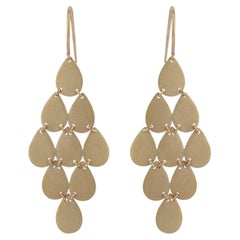 Solid 14k Yellow Gold Jewelry Classic Nine-Drop Chandelier Earrings Gift Jewelry