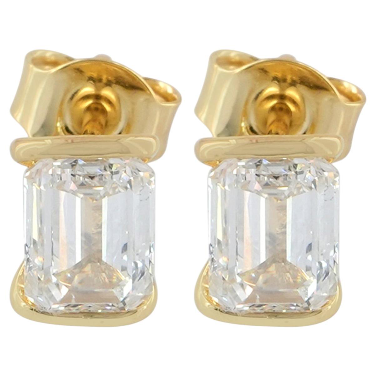 Solid 14k Yellow Gold Lab Diamond Dainty Studs Earring Women Gift Jewelry