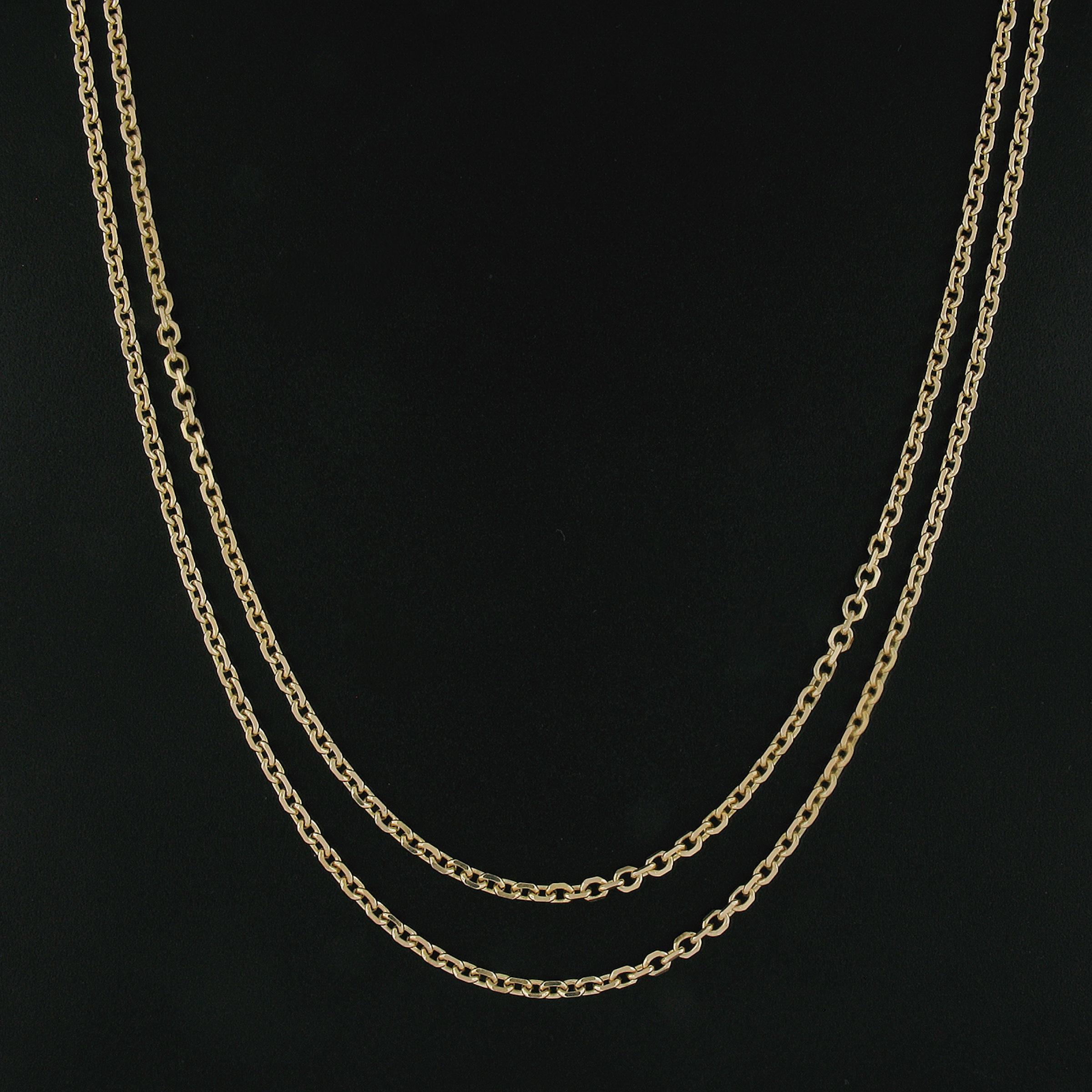 Solid 14K Yellow Gold Long 36