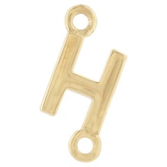 Solid 14k Yellow Gold Minimalist Initial Finding A to Z Letter Jewelry Connector