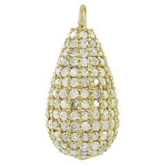 Solid 14k Yellow Gold Natural Diamond Clasp Drop Finding Fine Jewelry Connector