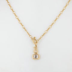 Solid 14K Yellow Gold Necklace Lab Grown Diamond Jewelry Wedding Gift