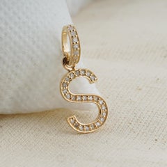 Minimalist Diamond Pave S Initial Everyday Pendant Fine Jewelry Gifts