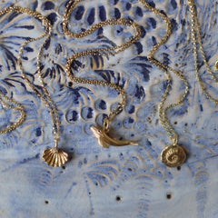 Solid 18 Carat Gold Baby Whale Pendant by Lucy Stopes-Roe