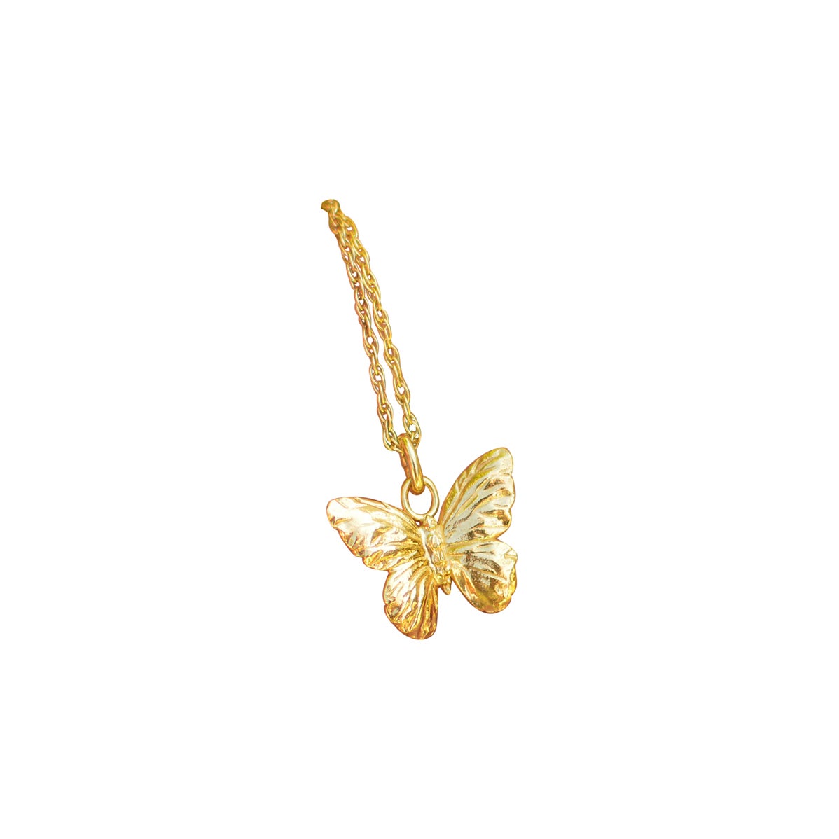Schmetterlingsanhänger aus massivem 18 Karat Gold von Lucy Stopes-Roe im Angebot