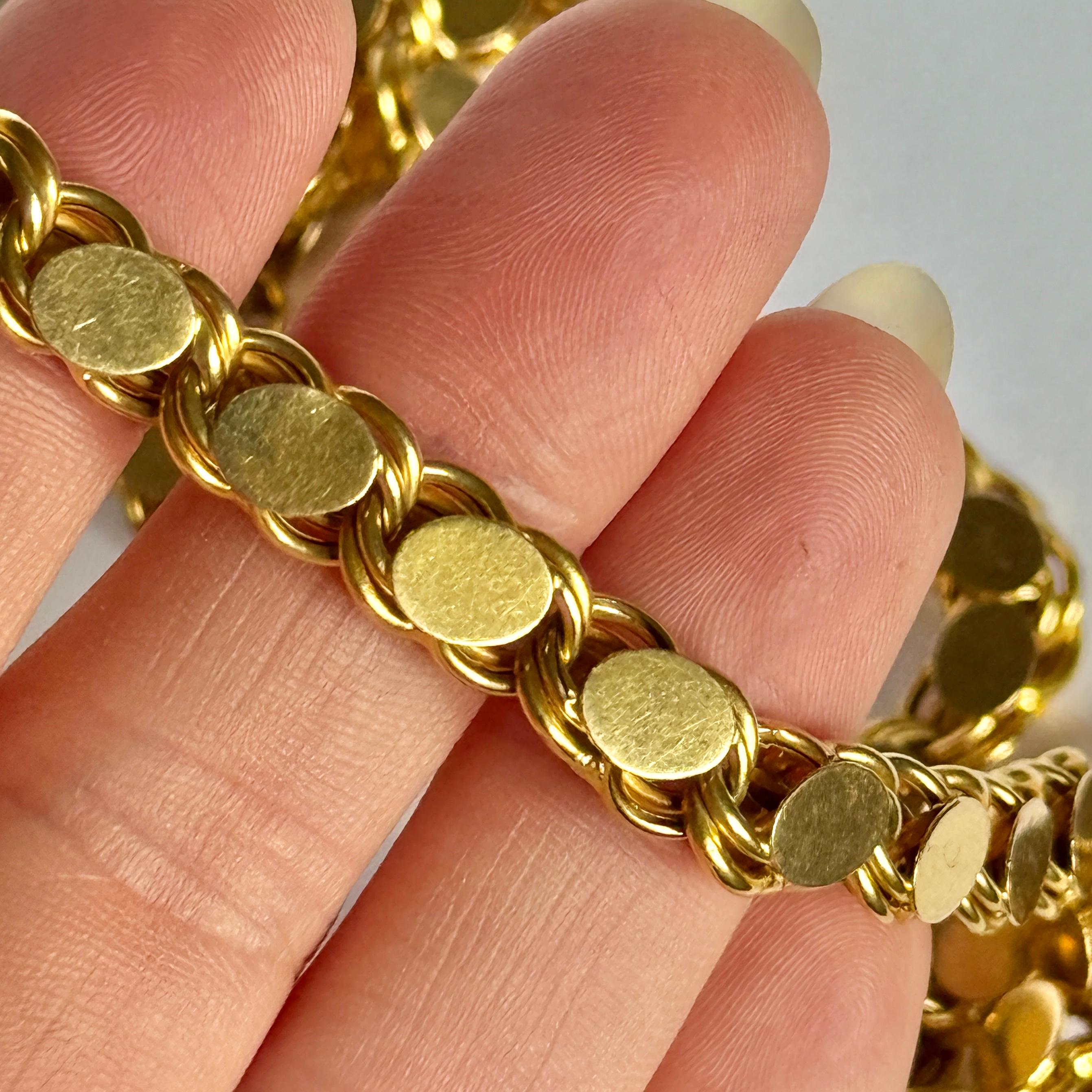Esta preciosa cadena tiene un peso precioso y está modelada en oro amarillo macizo de 18 quilates. 

Longitud: 80 cm 
Ancho de la cadena: 8 mm 

Peso: 42,57 g