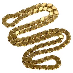 Collar de cadena decorativa de oro macizo de 18 quilates