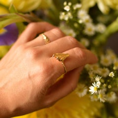 Solid 18 Carat Gold Dove Ring by Lucy Stopes-Roe