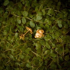 Solid 18 Carat Gold Rabbit Earrings by Lucy Stopes-Roe