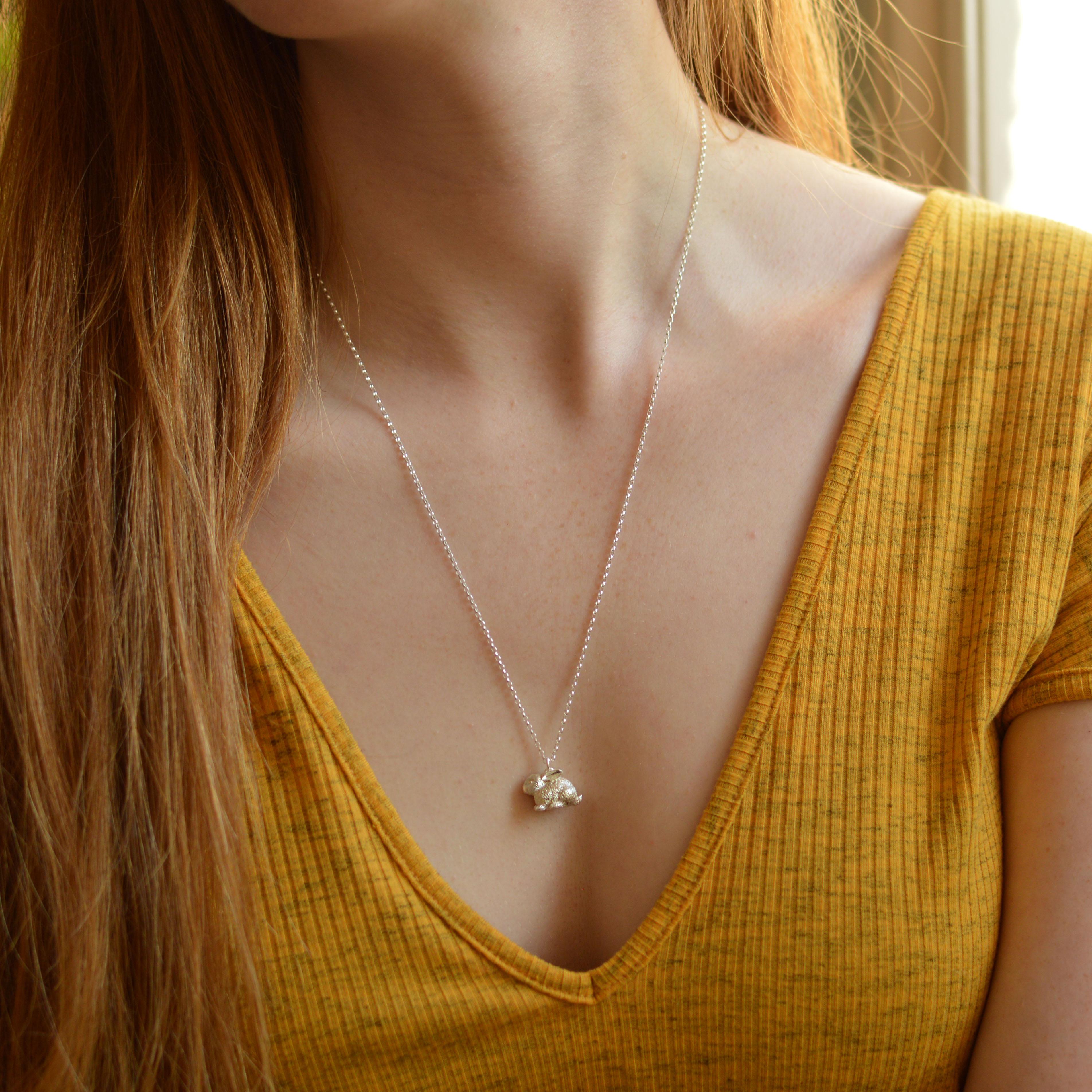 gold rabbit charm