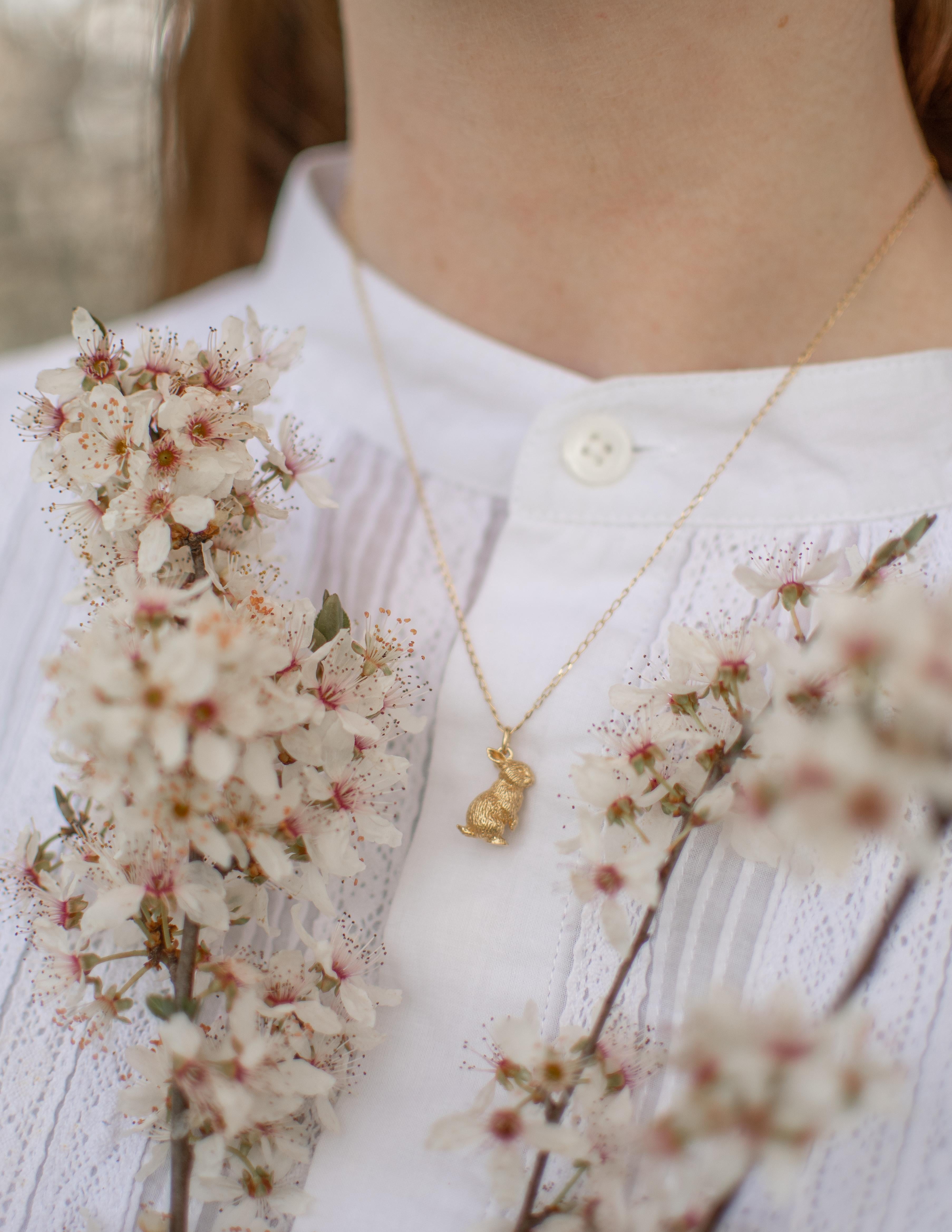 gold rabbit pendant