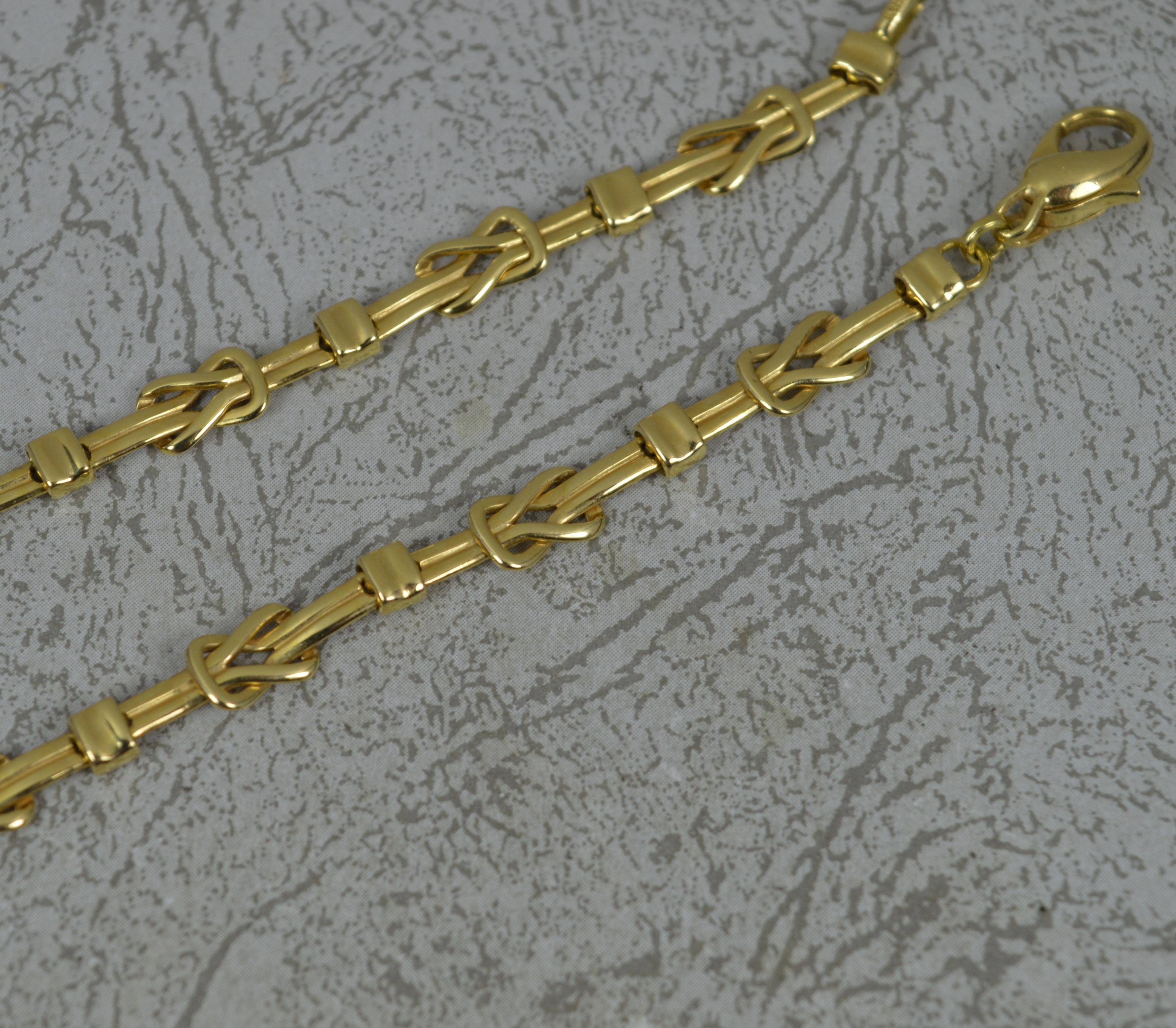 Massive 18 Karat Gelbgold Kiss Link Halskette Kette im Zustand „Gut“ in St Helens, GB
