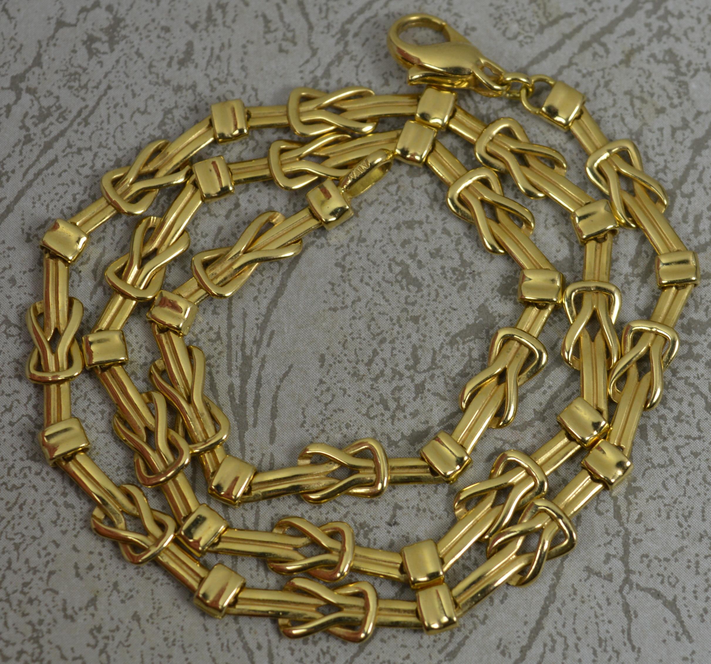 Massive 18 Karat Gelbgold Kiss Link Halskette Kette im Angebot 5