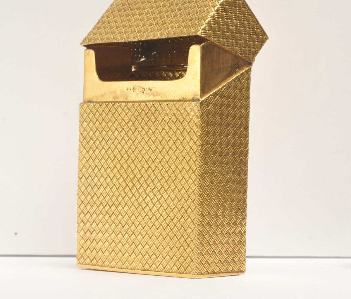 18k solid gold cigarette case