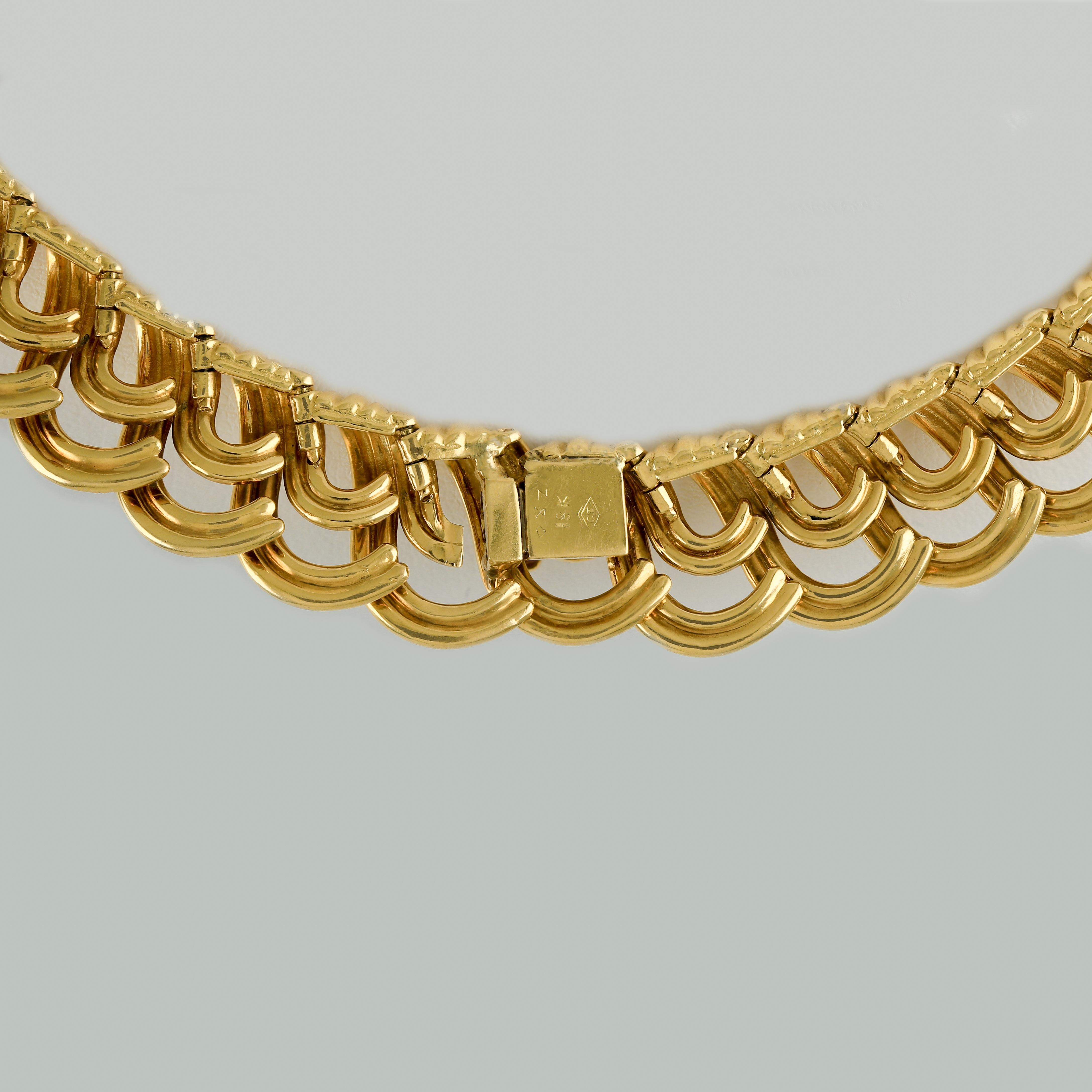 solid gold collar necklace