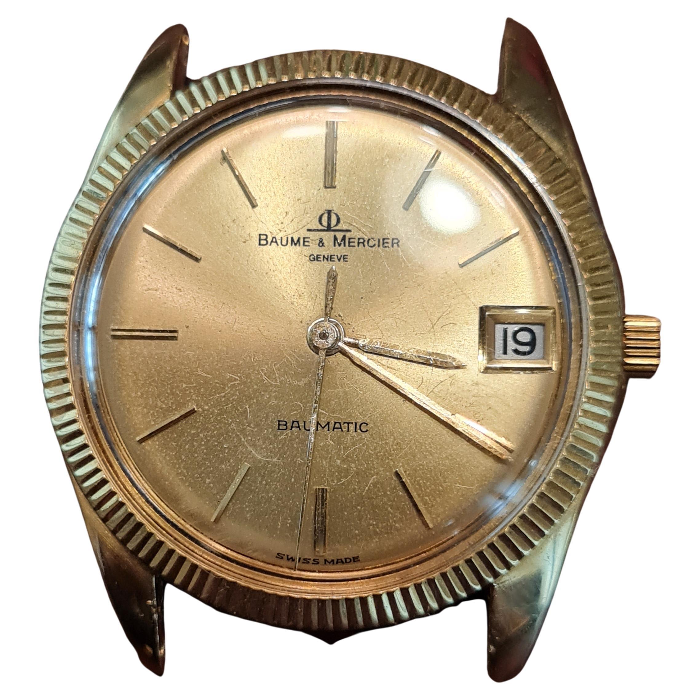 Solid 18k Baume Mercier Baumatic For Sale at 1stDibs | baume & mercier  baumatic vintage, baume mercier baumatic vintage, baume mercier 18k gold  watch