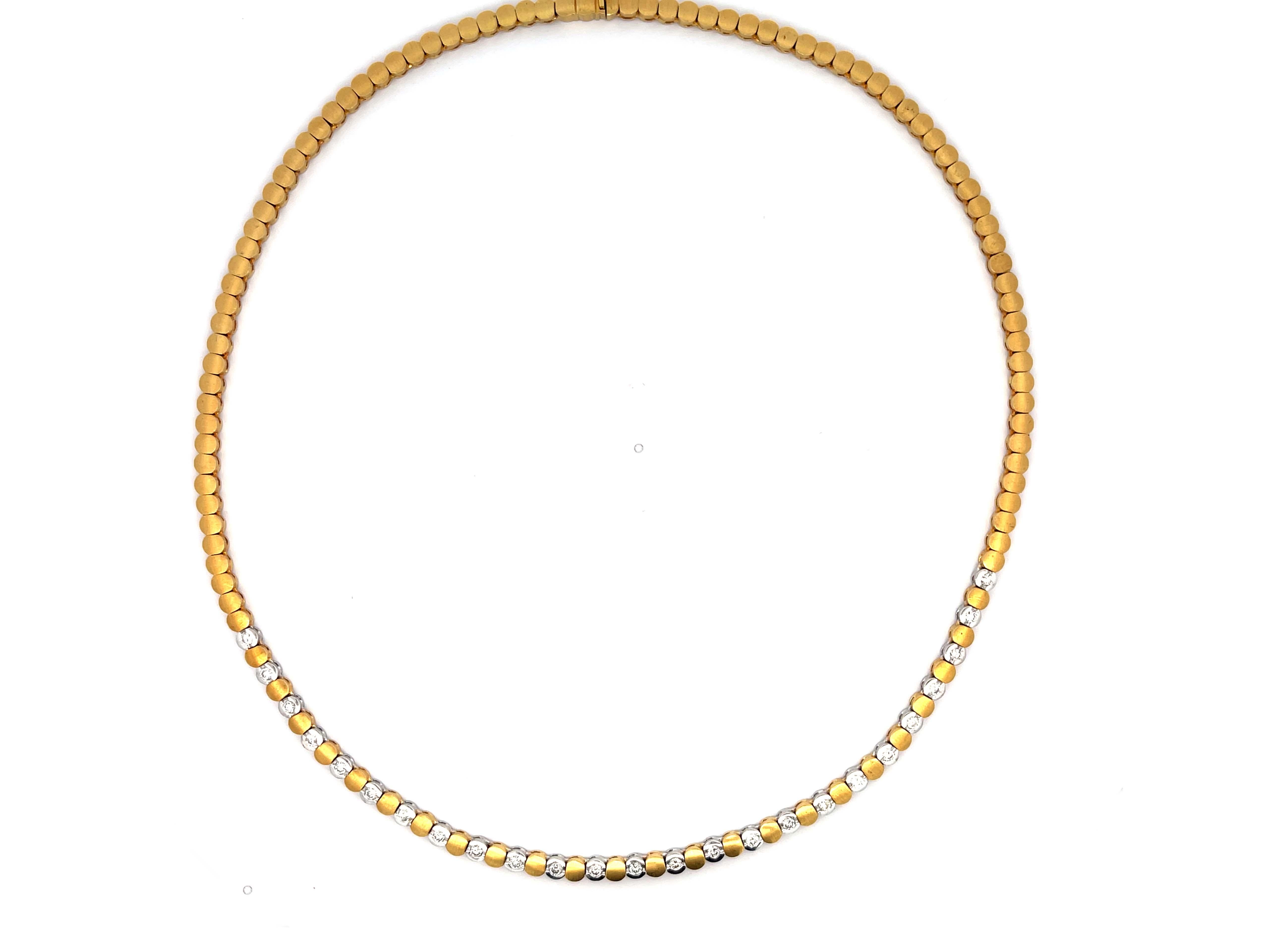 Solid 18K Gold Diamond Chain For Sale 3