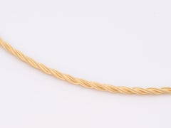 Solid 18K Gold Flexi Necklace Double Twisted Wire 10.35g 2.2mm Wide R4517