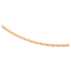 Solid 18K Gold Flexi Necklace Double Twisted Wire 10.35g 2.2mm Wide R4517