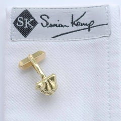 Solid 18 Karat Tiger Head Cufflinks