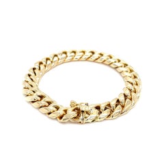 Solid 18K Yellow Gold 10mm Cuban Link Bracelet
