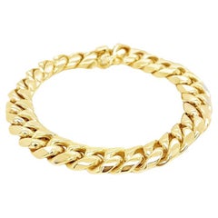 Solid 18K Yellow Gold 10mm Cuban Link Bracelet