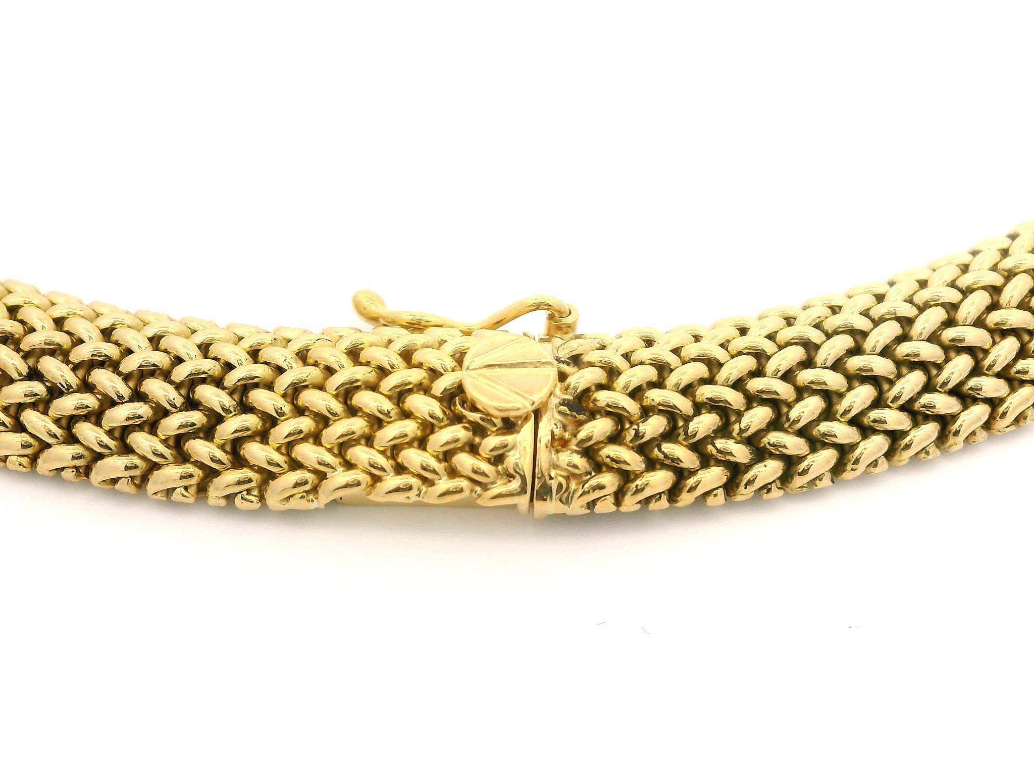 Gliederkette aus massivem 18 Karat Gelbgold 16