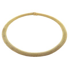 Gliederkette aus massivem 18 Karat Gelbgold 16" 9,5 mm breit Somerset Mesh Gliederkette Halskette