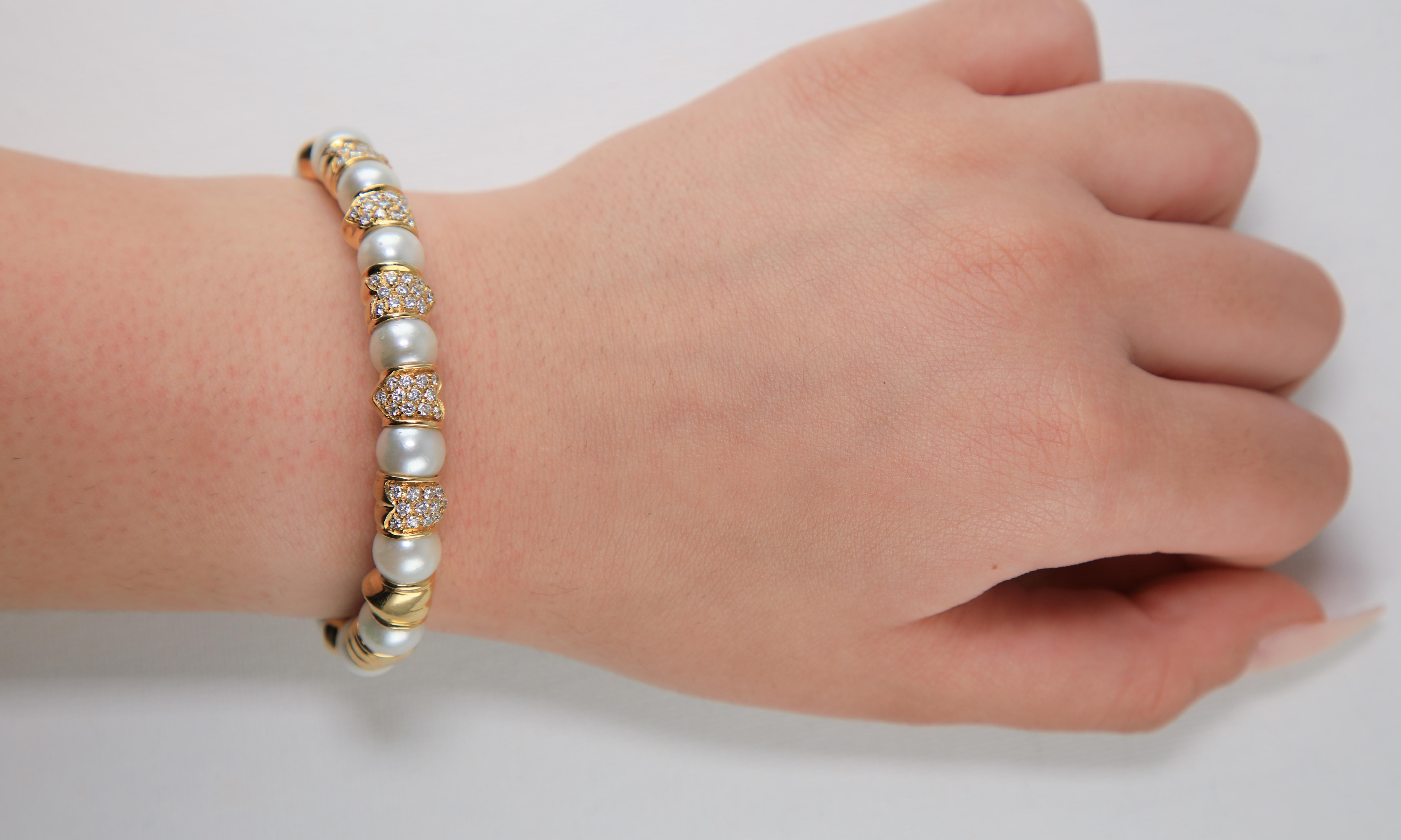 pearl cuff bracelet gold