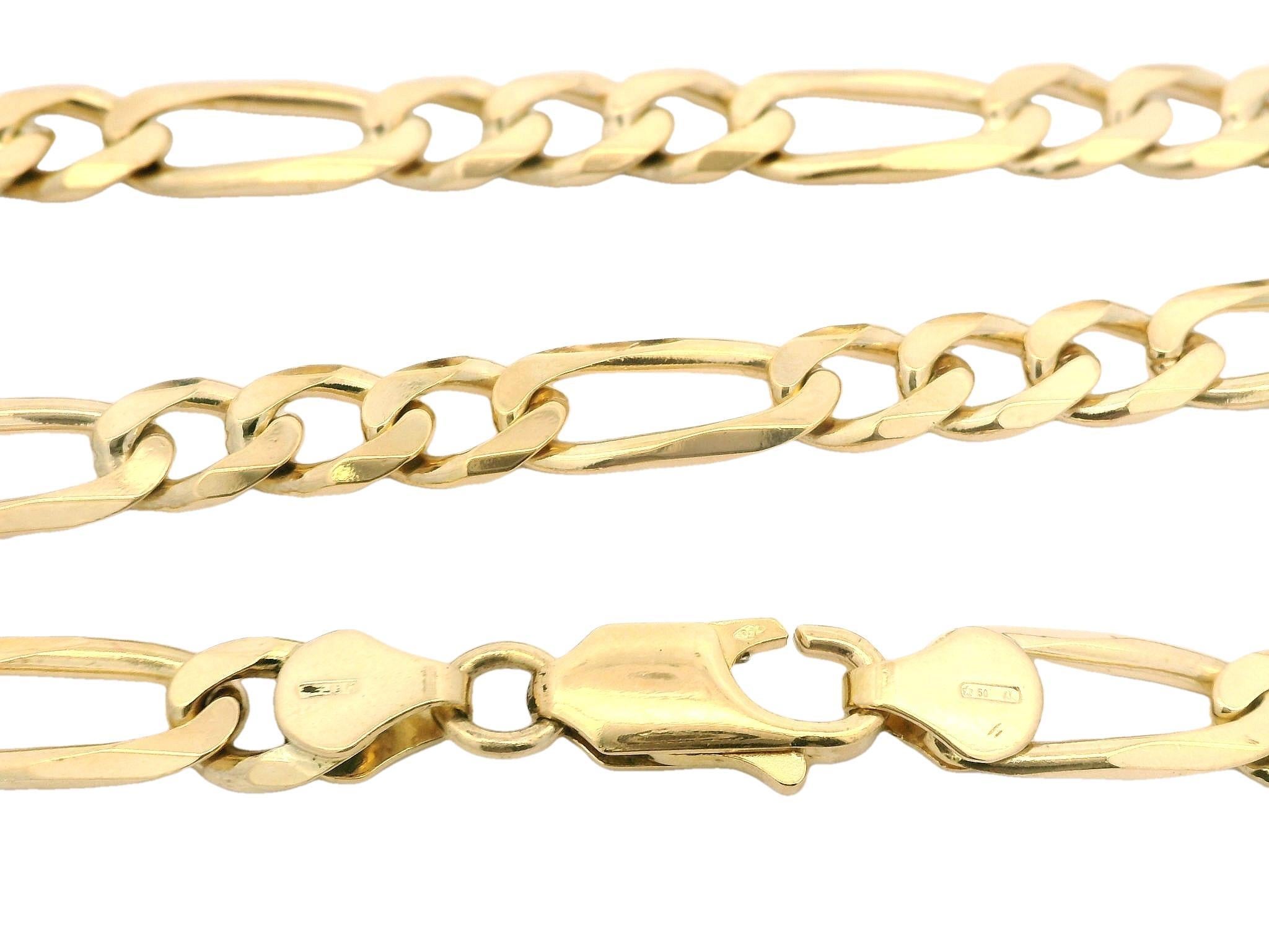 MATERIAL : Or jaune 18k massif 
Poids : 60,92 grammes
Longueur de la chaîne : 24