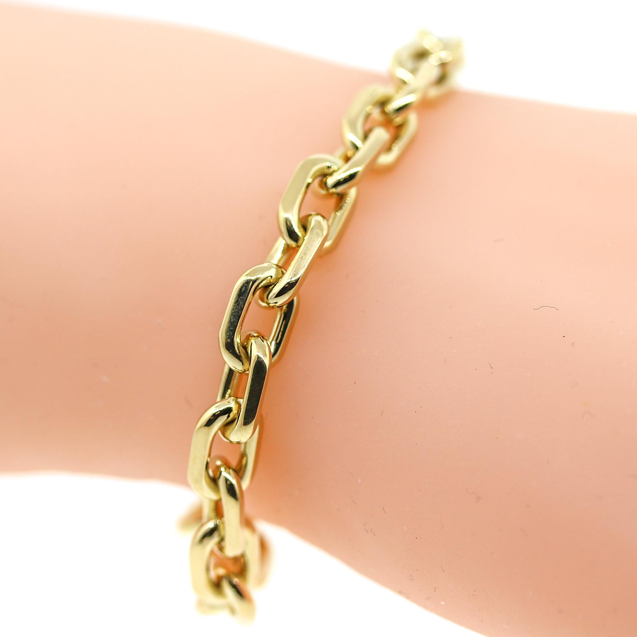 Solid 18k Yellow Gold Link Bracelet 2