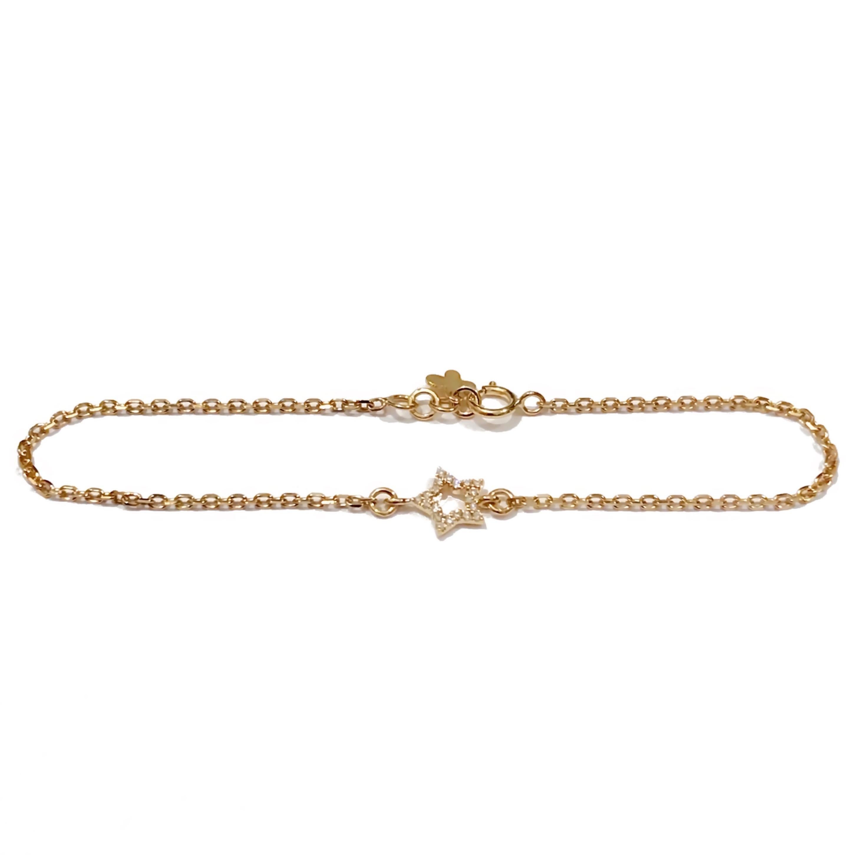 18Karat solid yellow gold bracelet, micro-set with high-quality white diamonds.
Hallmark: London Goldsmiths’ Company – Assay Office
Total Diamond Carat Weight: 0.06ct
Length: 17.00 cm
All our jewellery are new and have never been used. 
We are a