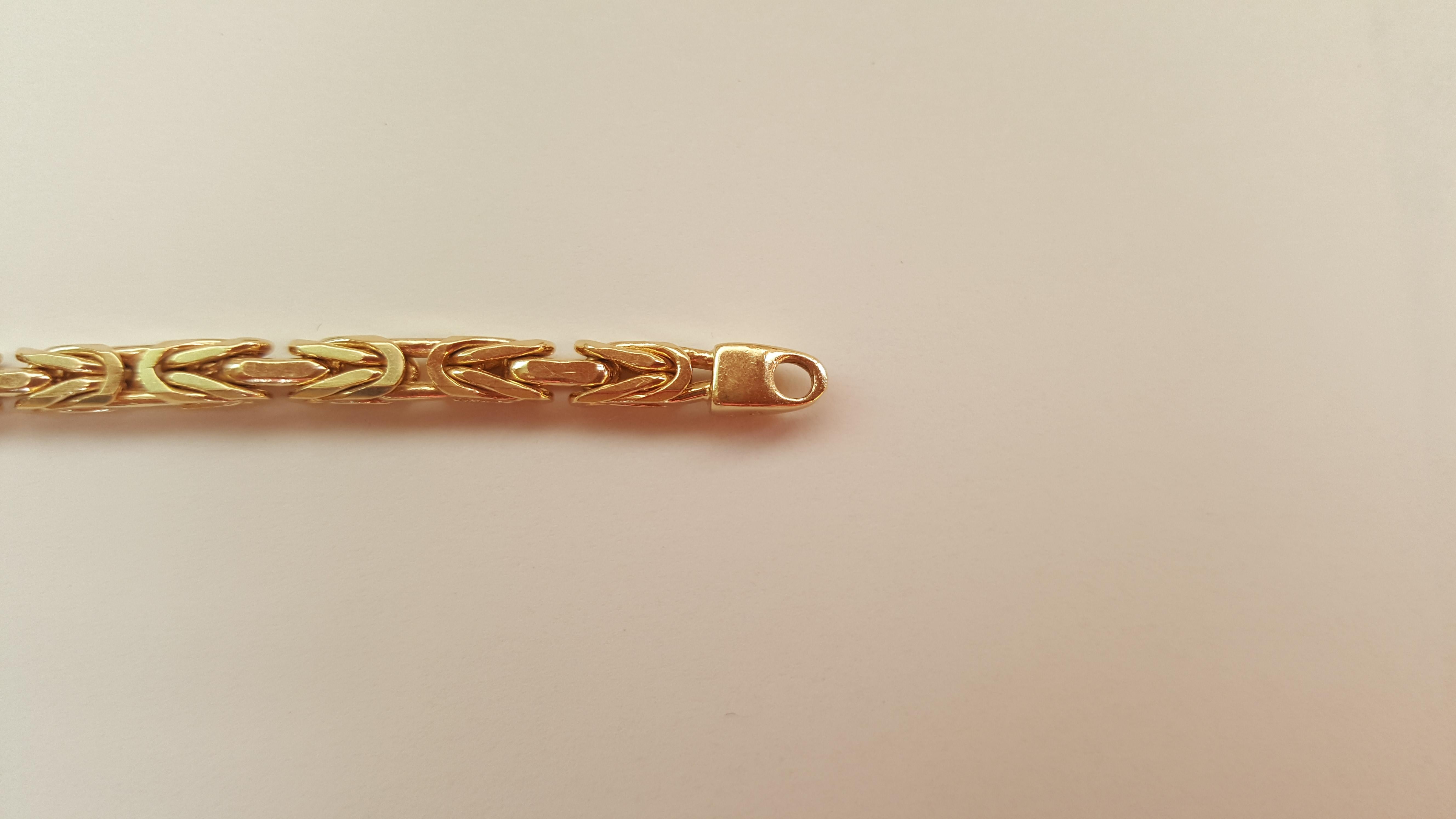 18k gold byzantine bracelet
