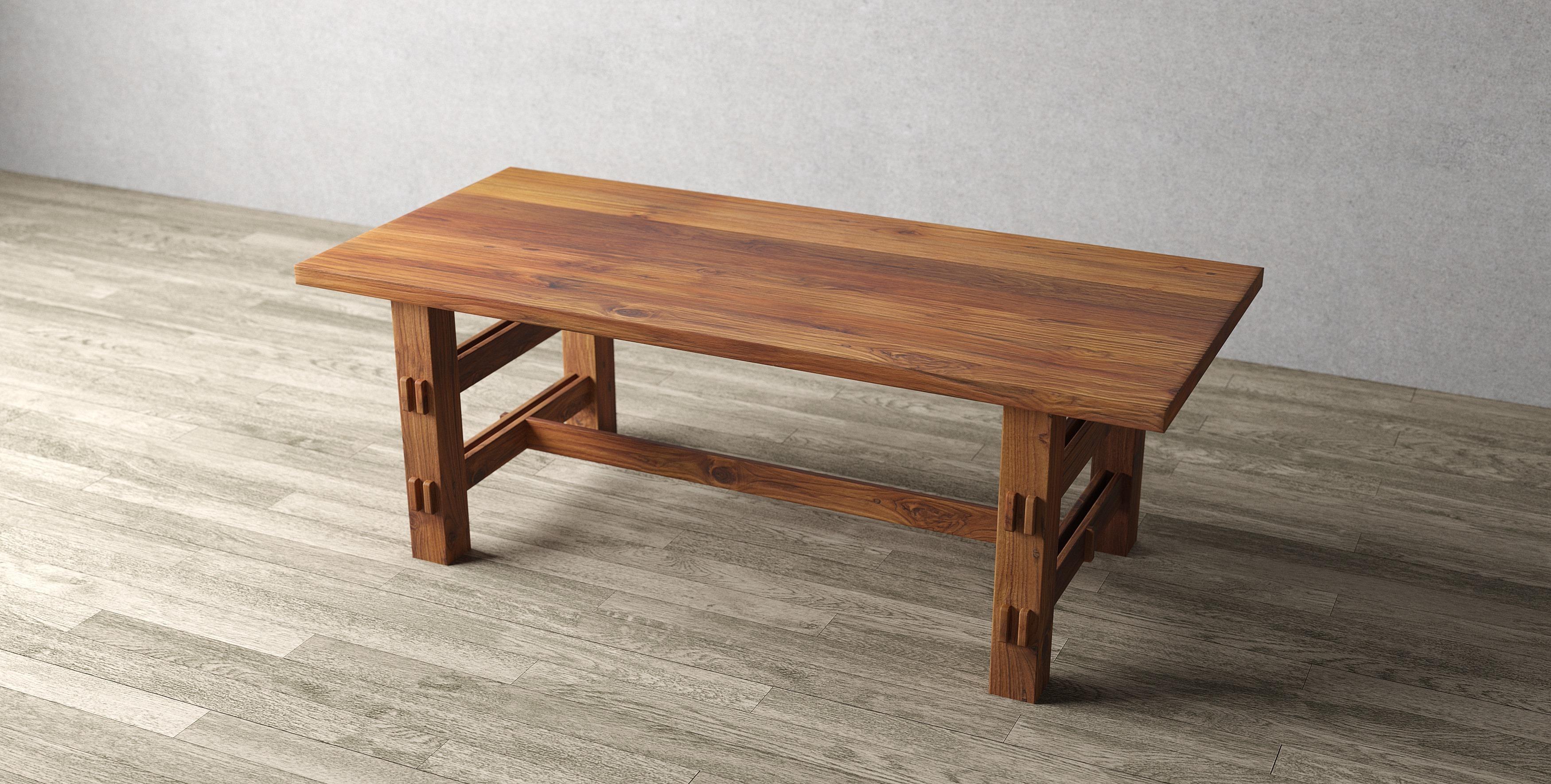 This table celebrates the natural beauty of solid wood with straightforward modern rustic styling. The simplicity of the design and subtle details make this a stunning addition to any home providing beauty that will last for decades.

The Table
