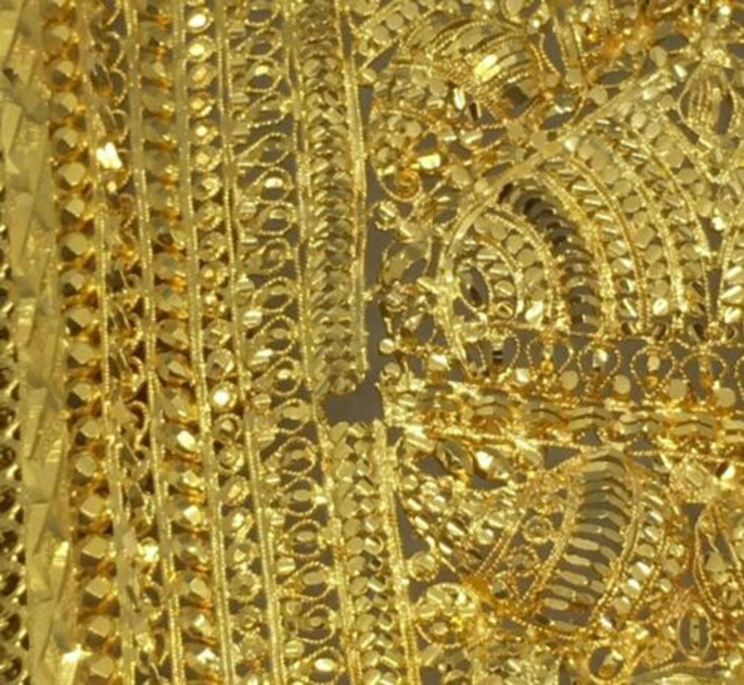 Massives filigranes Armband aus 22K Gold 160.9 Gramm im Angebot 6