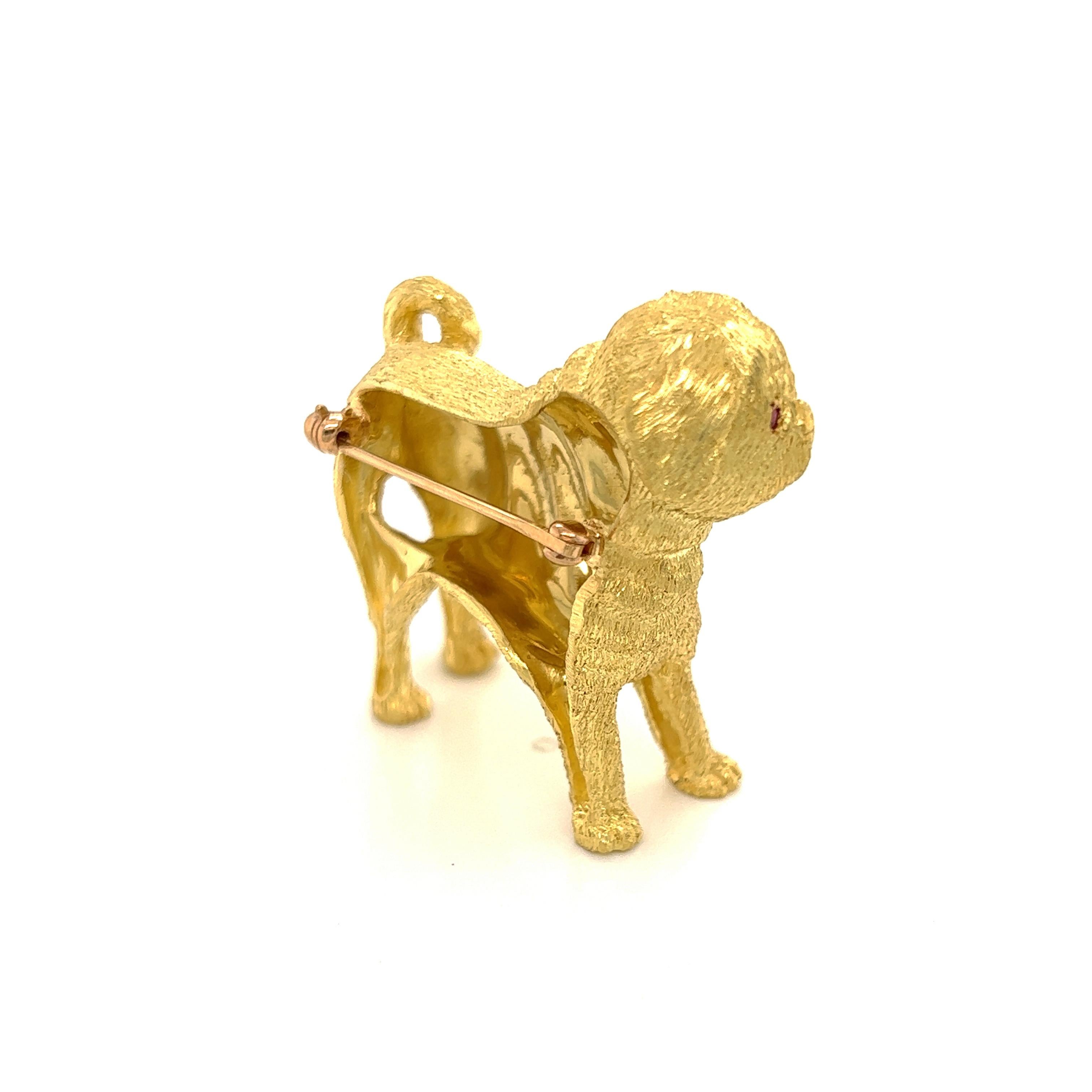 pug brooch