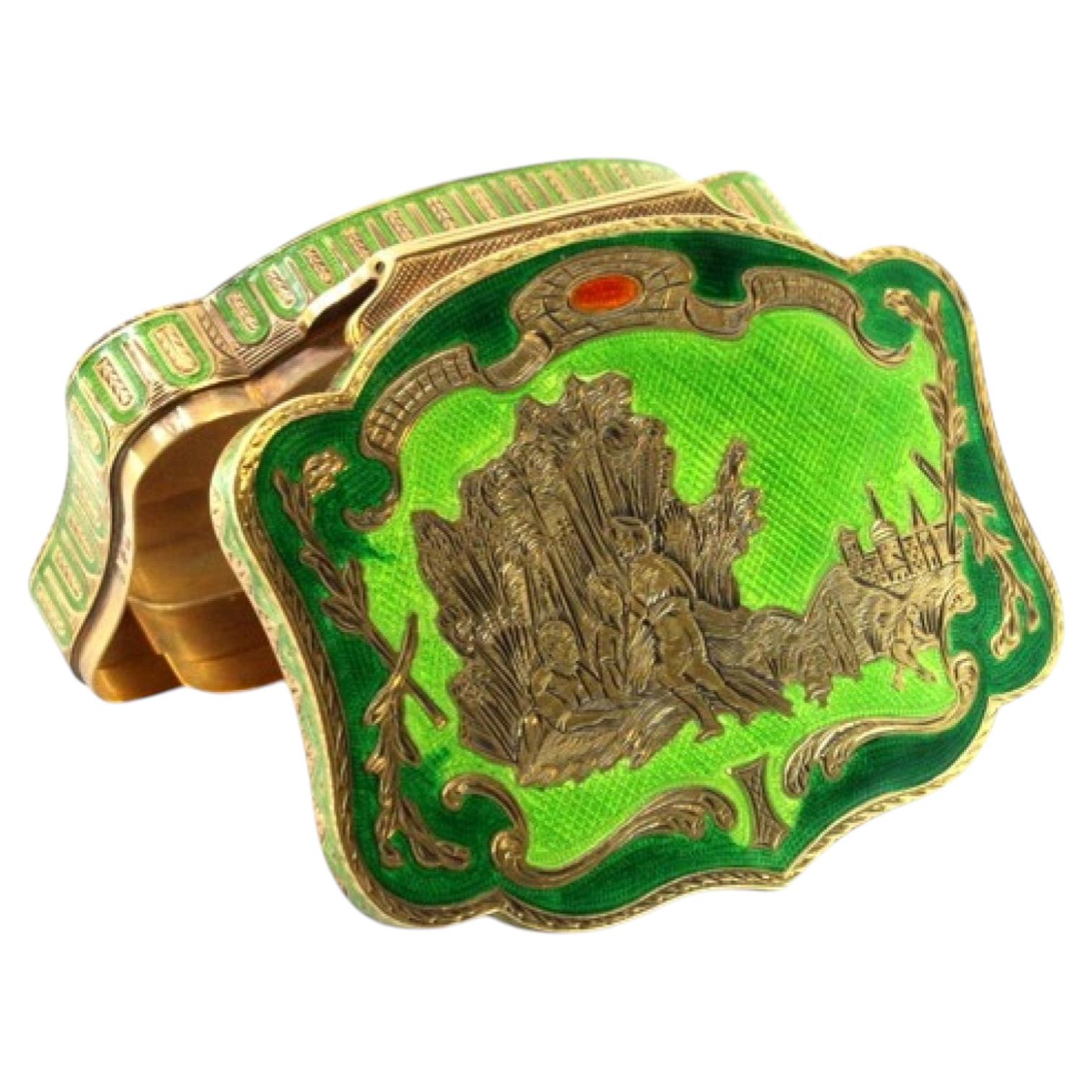 Solid 750 (18K) Gold Snuffbox - 18th Century For Sale