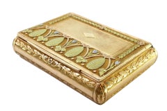 Solid 750 (18K) Gold Snuffbox - 19th Century