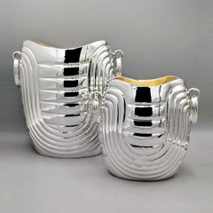 Solid 800 Silver Italian Champagne Bucket and Ice Bucket