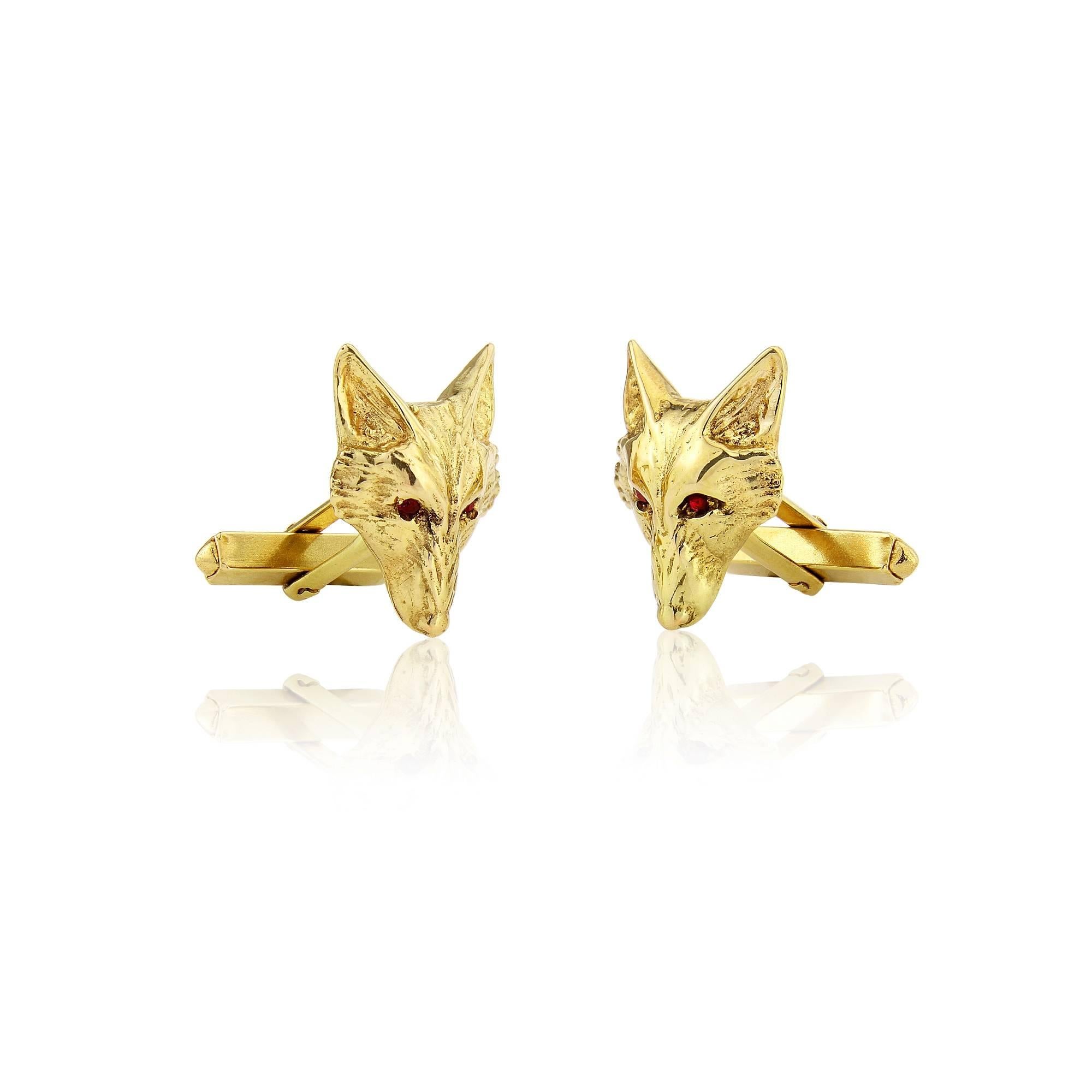 Fox Cufflinks from our Museum Wildlife Collection New for Fall