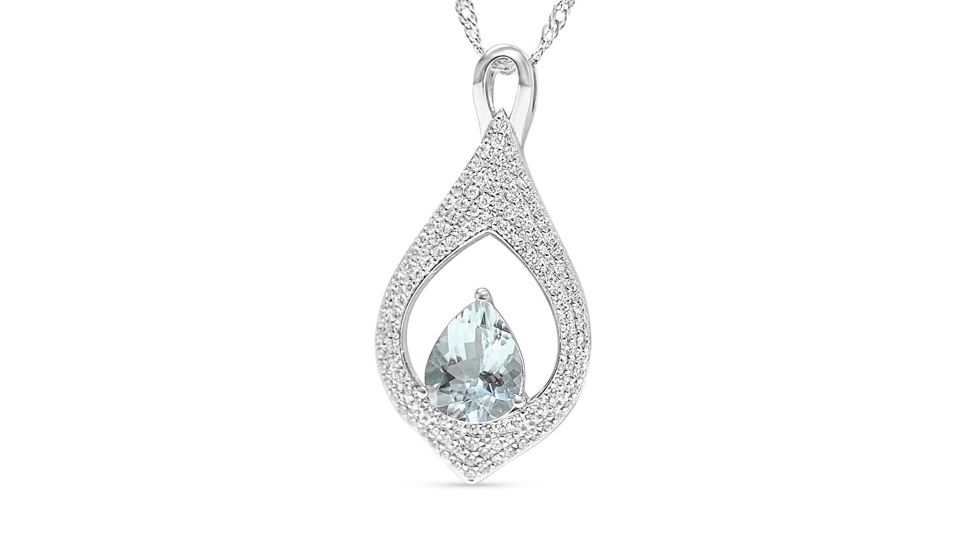 aquamarine bridal necklace