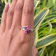 Anello nuziale con gemma di rubino naturale per donne, regalo in argento 925.