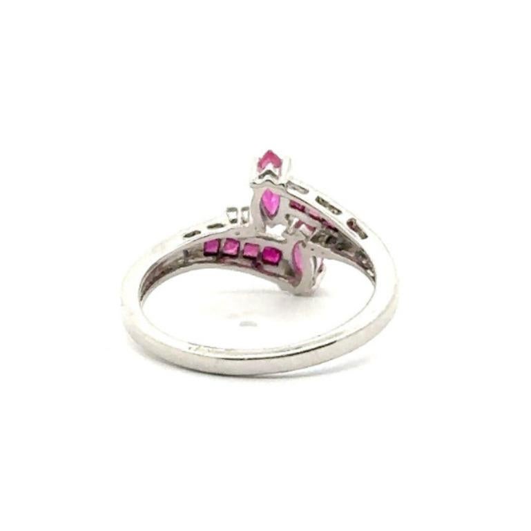 For Sale:  Solid 925 Sterling Silver Ruby Gemstone Wedding Ring for Women 6