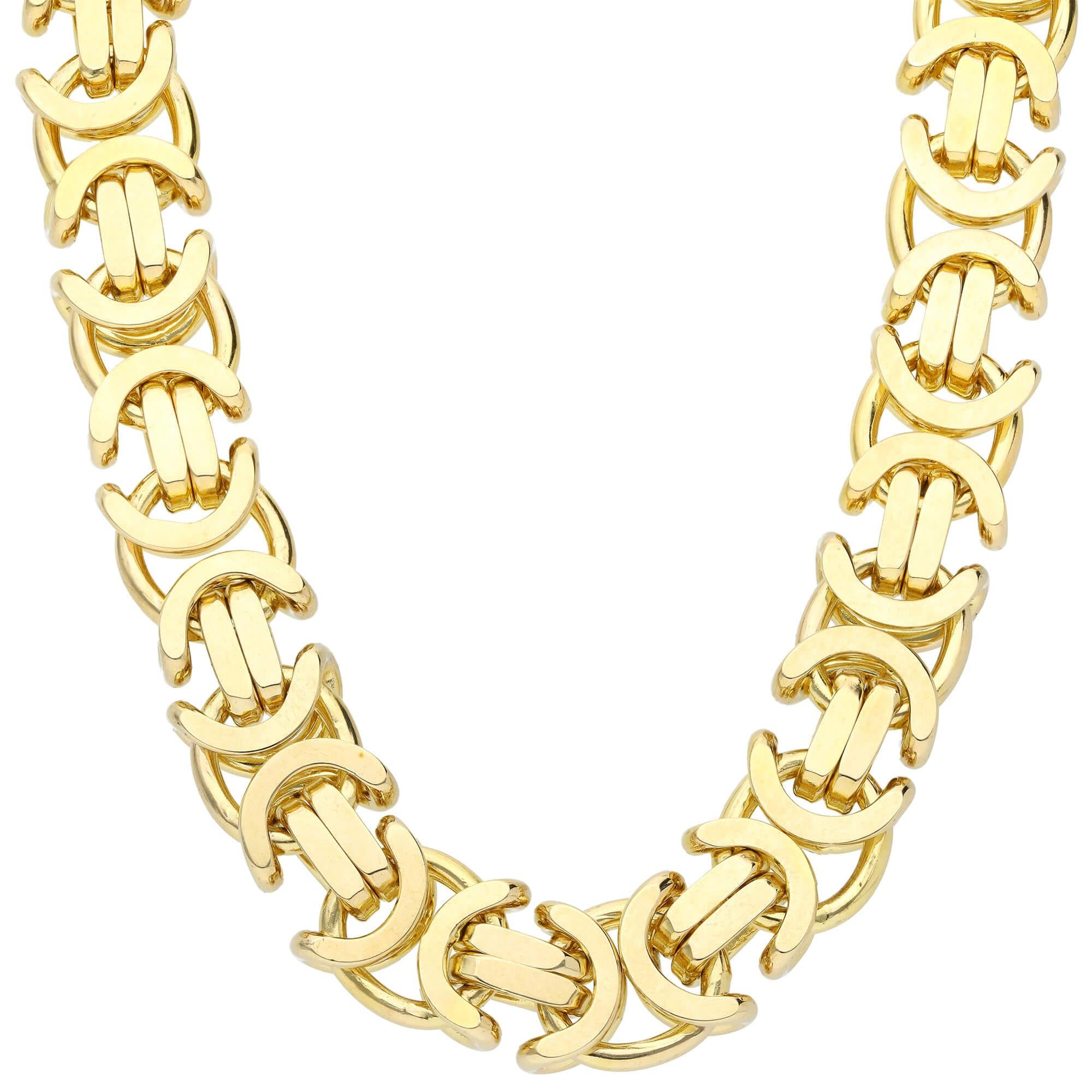 Men's Solid 9ct Yellow Gold 11.2mm Byzantine Chain

Introducing our Men's 9ct Yellow Gold 11.2mm Byzantine Chain - a bold and striking piece of jewellery that exudes luxury and sophistication.

Crafted from premium quality 9ct yellow gold, this