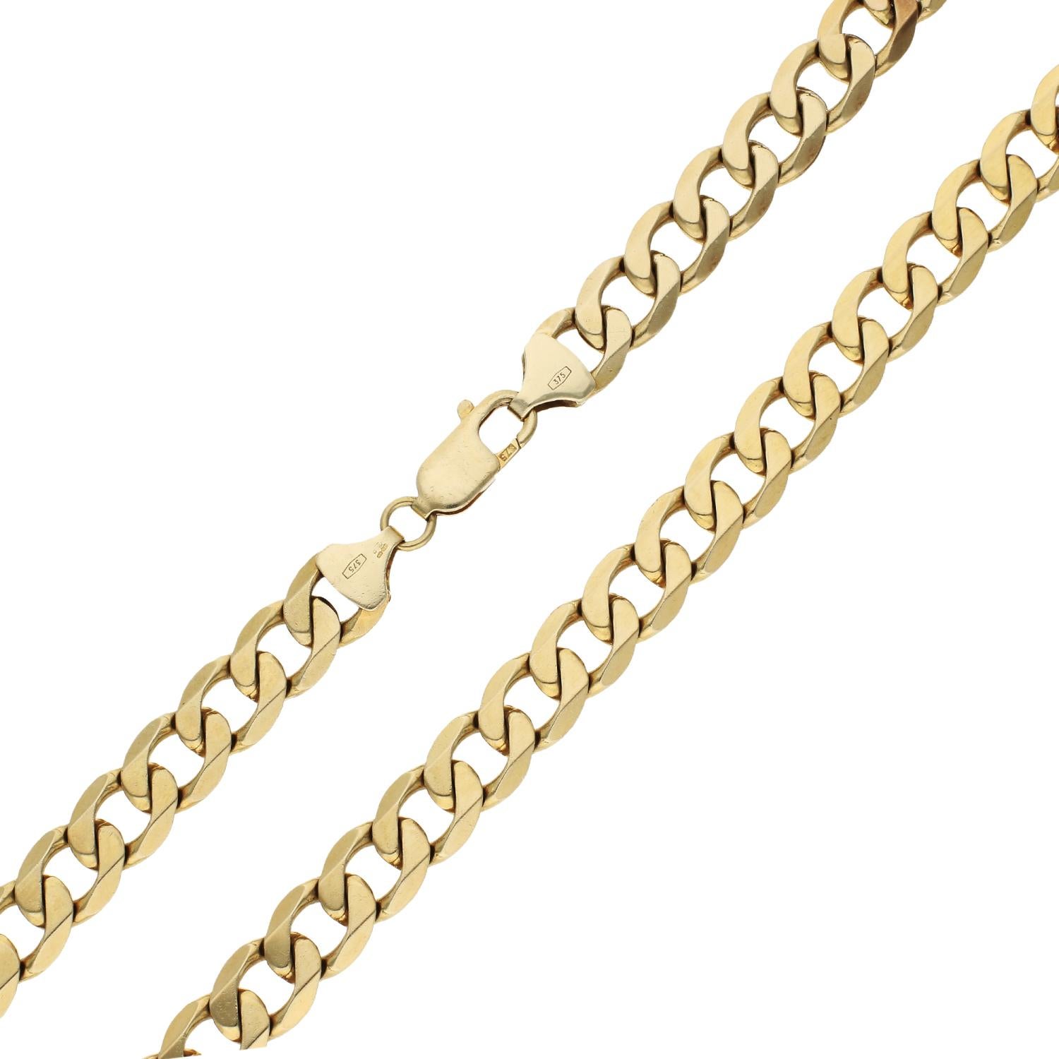 Solid 9ct Yellow Gold 19.5 Inch Metric Curb Chain 57.90 Grams 

Looking for a sleek and modern piece of jewellery to add to your collection? Look no further than our Pre-Owned 9ct Yellow Gold Metric Curb Chain!

Crafted from high-quality solid 9ct
