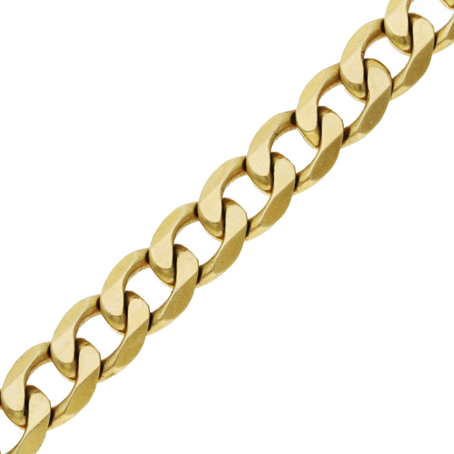 Solid 9ct Yellow Gold 19.5 Inch Metric Curb Chain Necklace - 57.90 Grams For Sale 1