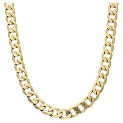 Solid 9ct Yellow Gold 19.5 Inch Metric Curb Chain Necklace - 57.90 Grams 